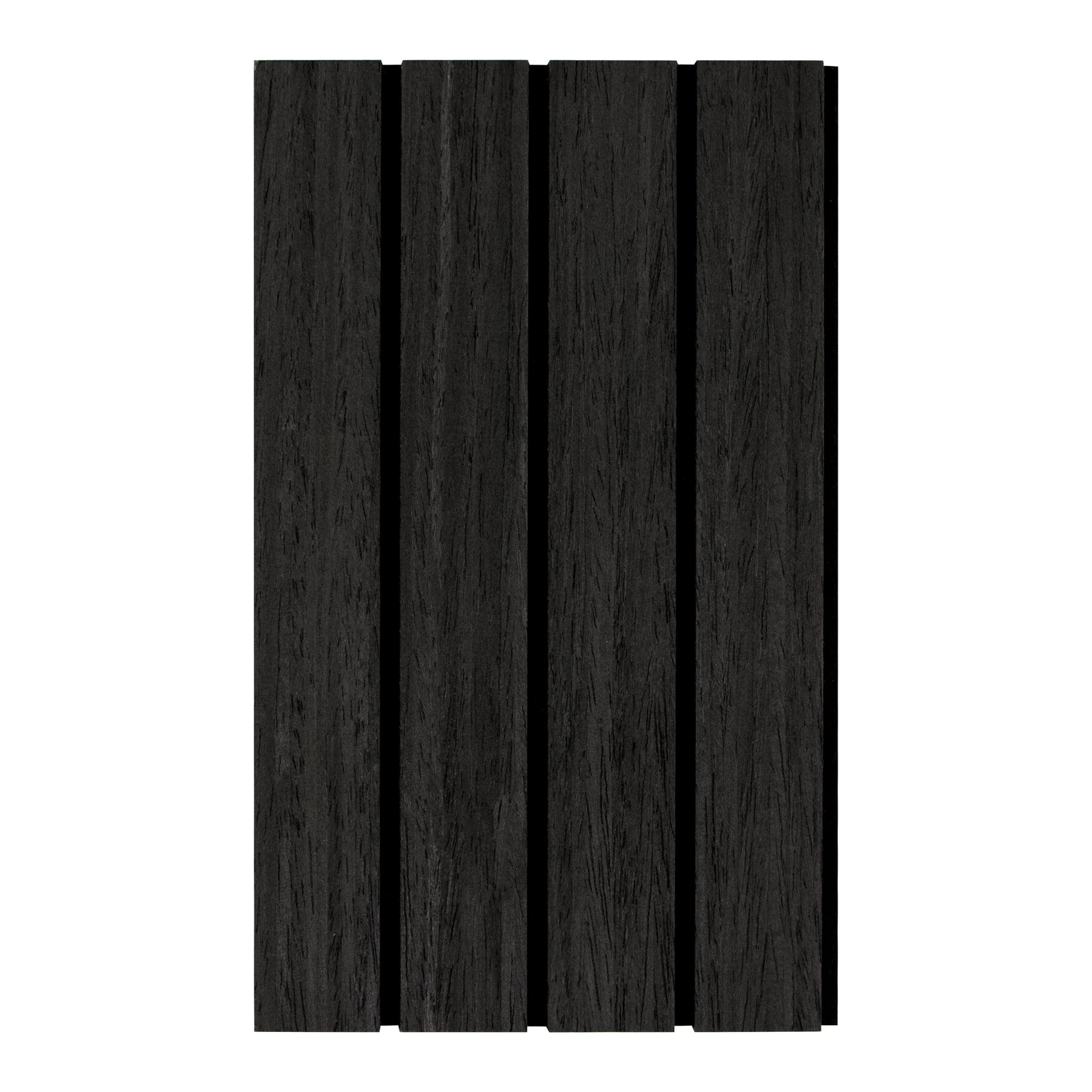 Black Oak Wood Slat Acoustic Panels Decorative Wall Paneling