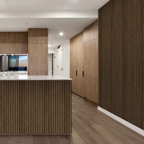 Walnut Wood Slat Acoustic Panels Decorative Wall Paneling