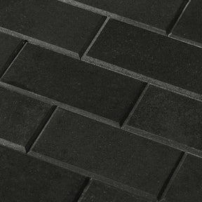 Subway Black Natural Marble Peel and Stick Backsplash Tile