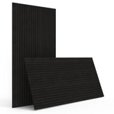 Black Oak Wood Slat Acoustic Panels Decorative Wall Paneling