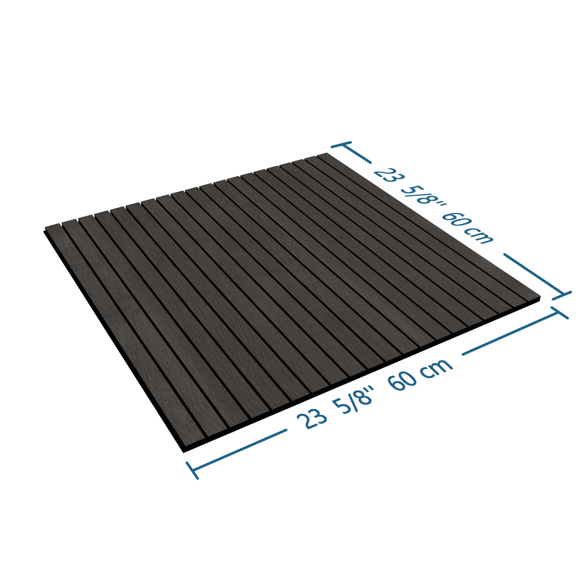 Black Grey Wood Slat Acoustic Panels Decorative Wall Paneling