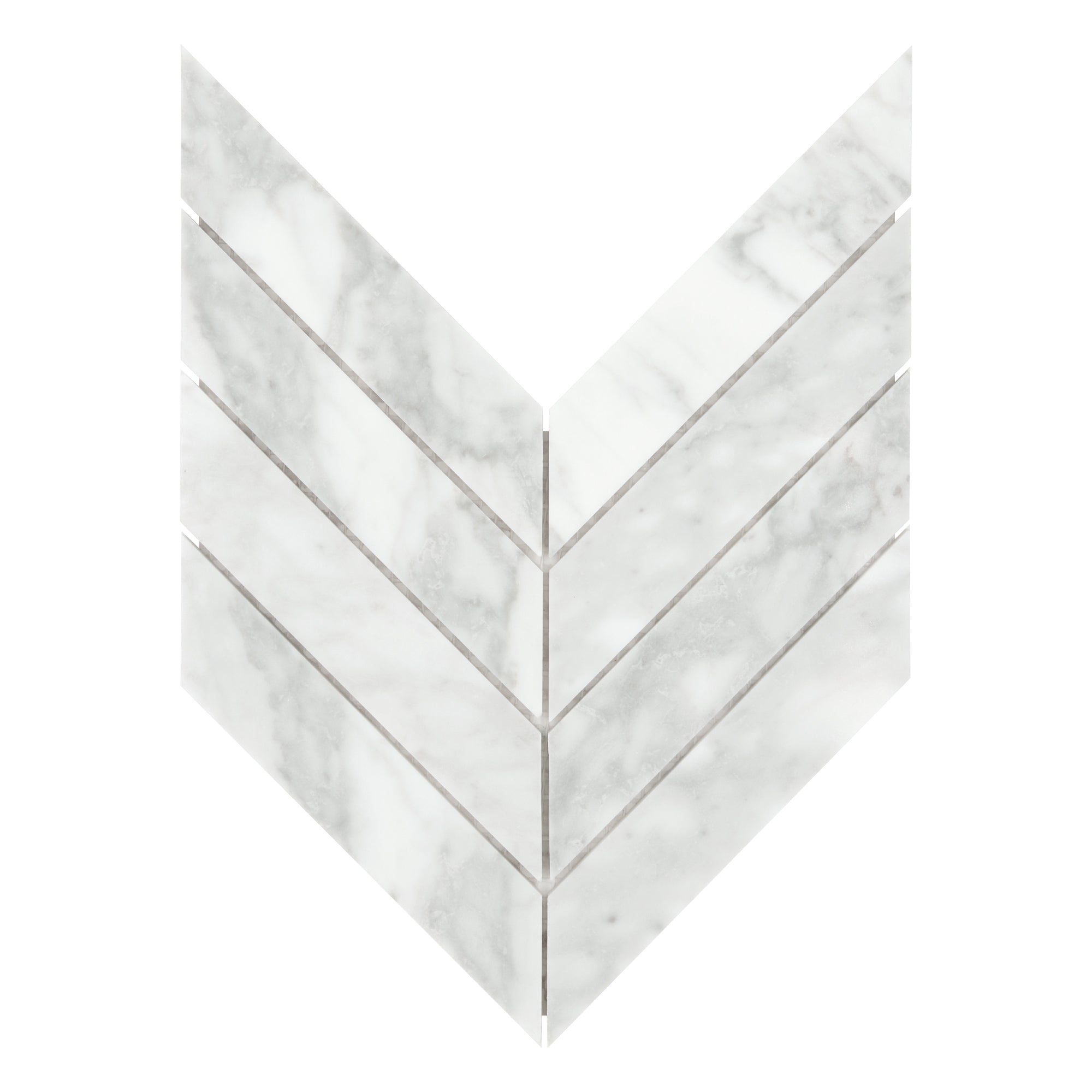 Carrara White Chevron Natural Marble Floor and Wall Mosaic Tile