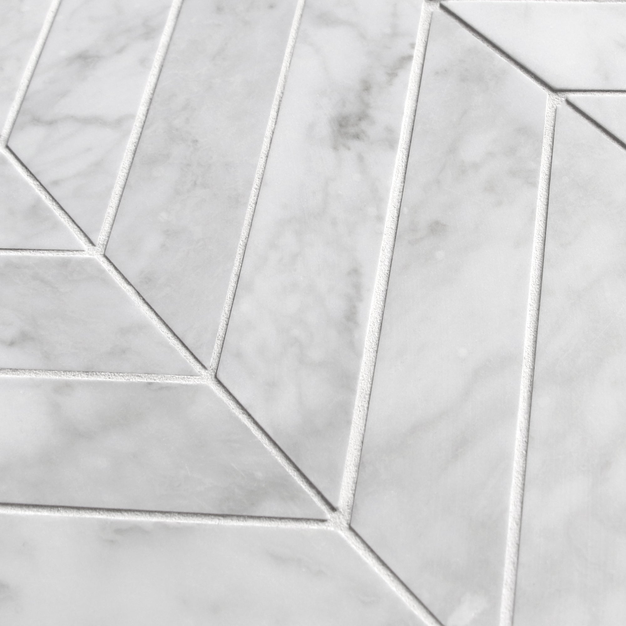 Carrara White Chevron Natural Marble Floor and Wall Mosaic Tile