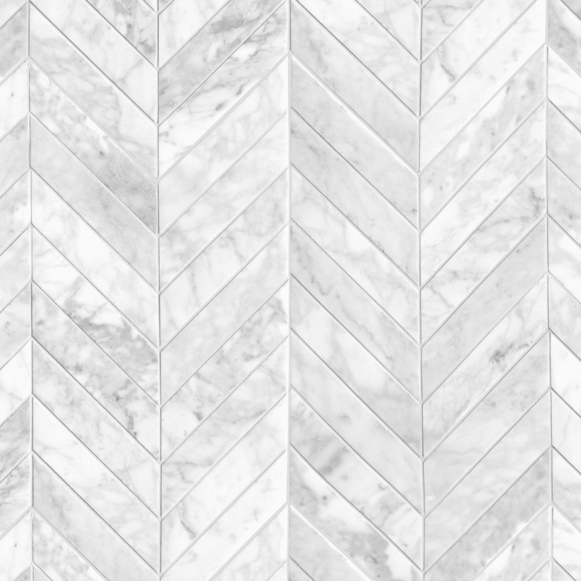 Carrara White Chevron Natural Marble Floor and Wall Mosaic Tile