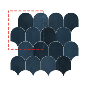 Blue Fish Scale Peel and Stick Backsplash Tile