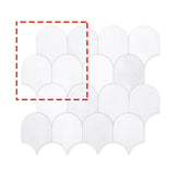 White Fish Scale Peel and Stick Backsplash Tile