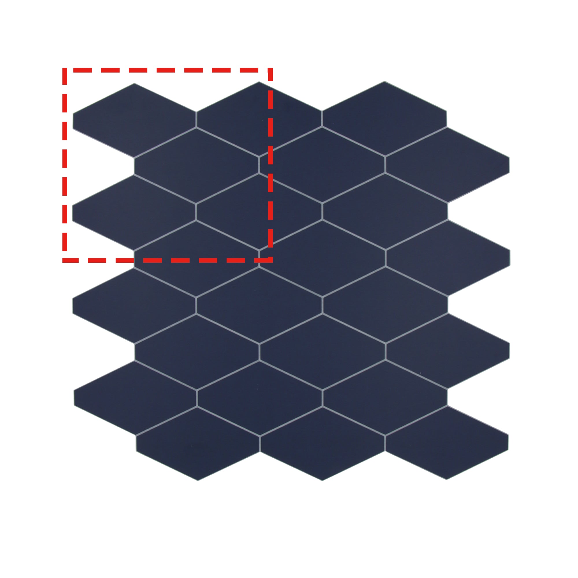 Diamond Navy Blue Peel and Stick Backsplash Tile