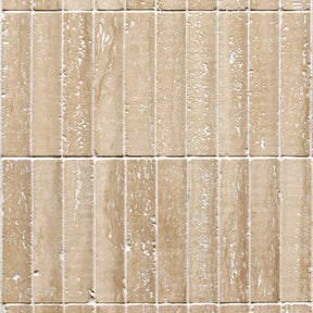 Stacked Travertino Flucted Natural Marble Wall Mosaic Tile