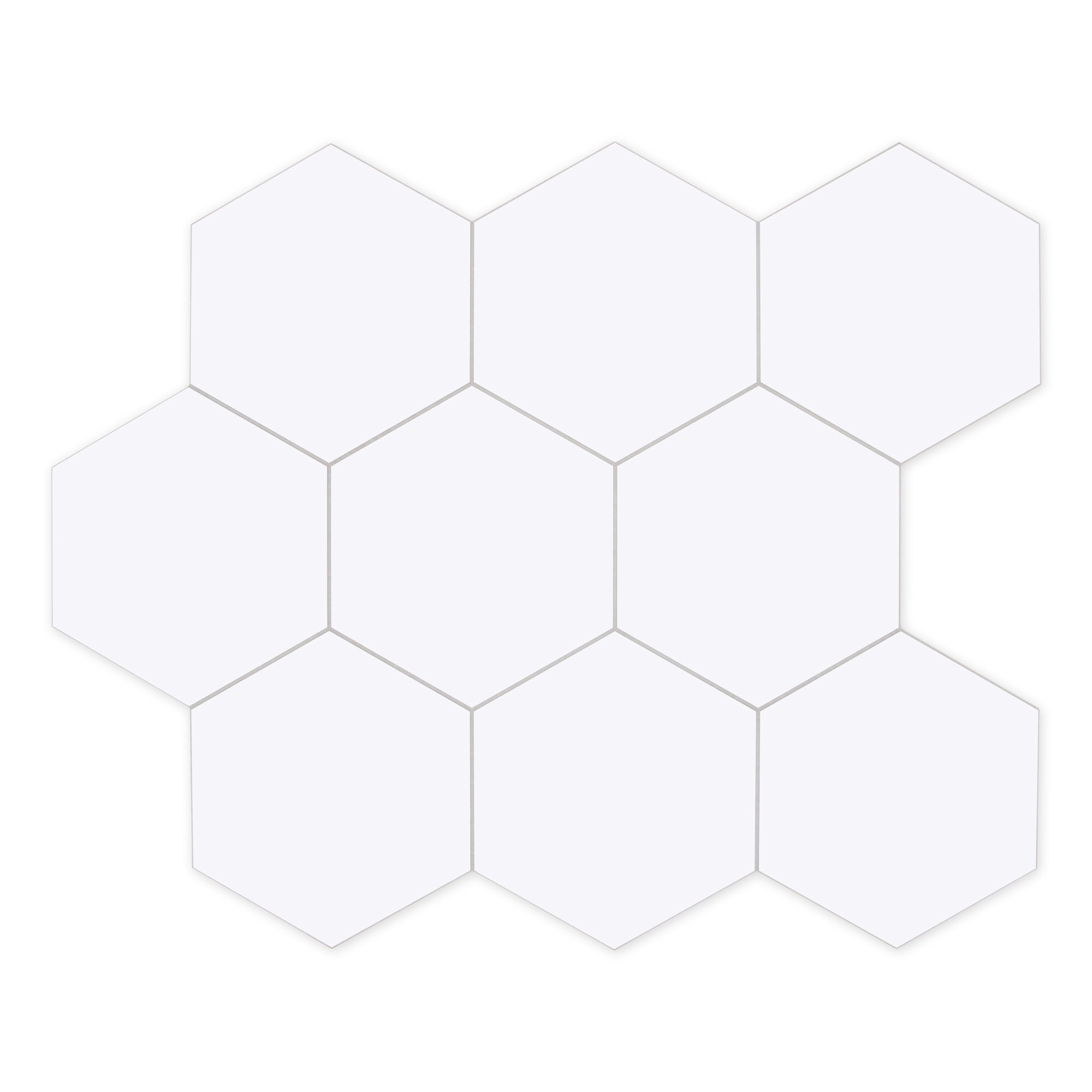 Big Hexagon White Peel and Stick Backsplash Tile