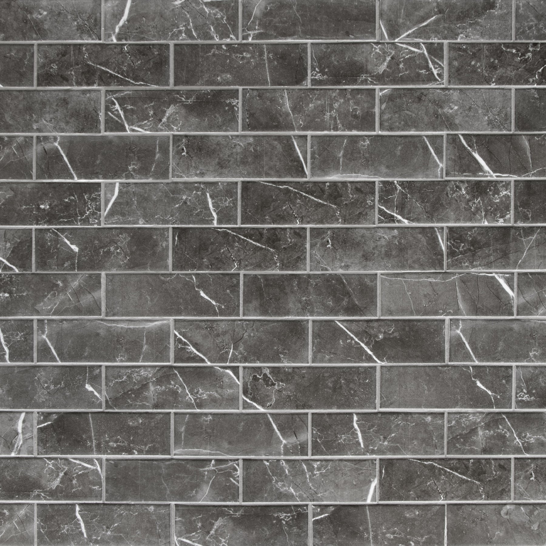 Subway Black Marquina Porcelain Floor and Wall Mosaic Tile