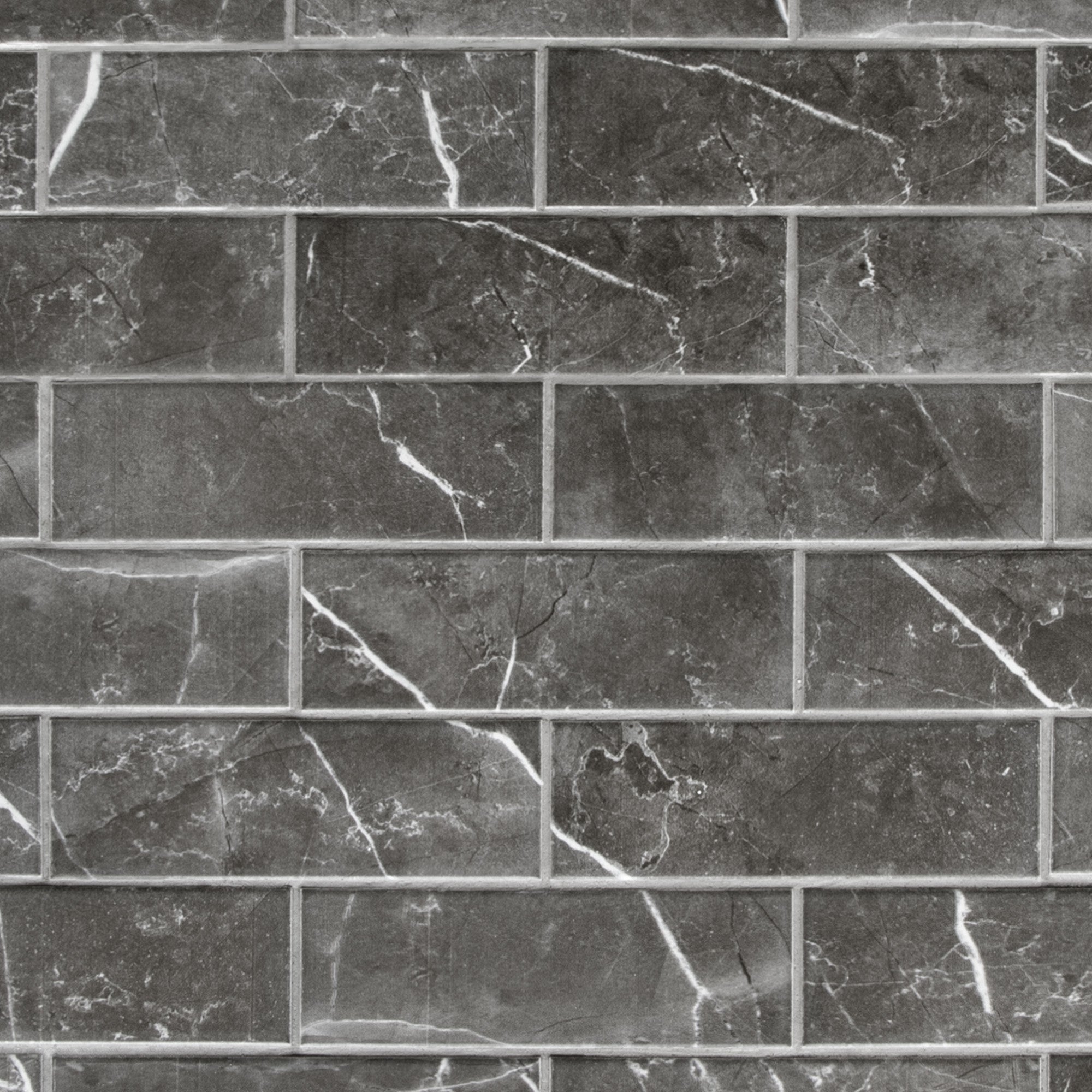 Subway Black Marquina Porcelain Floor and Wall Mosaic Tile