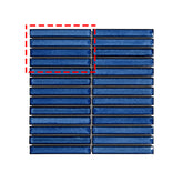 Kit Kat Blue Porcelain Floor and Wall Mosaic Tile