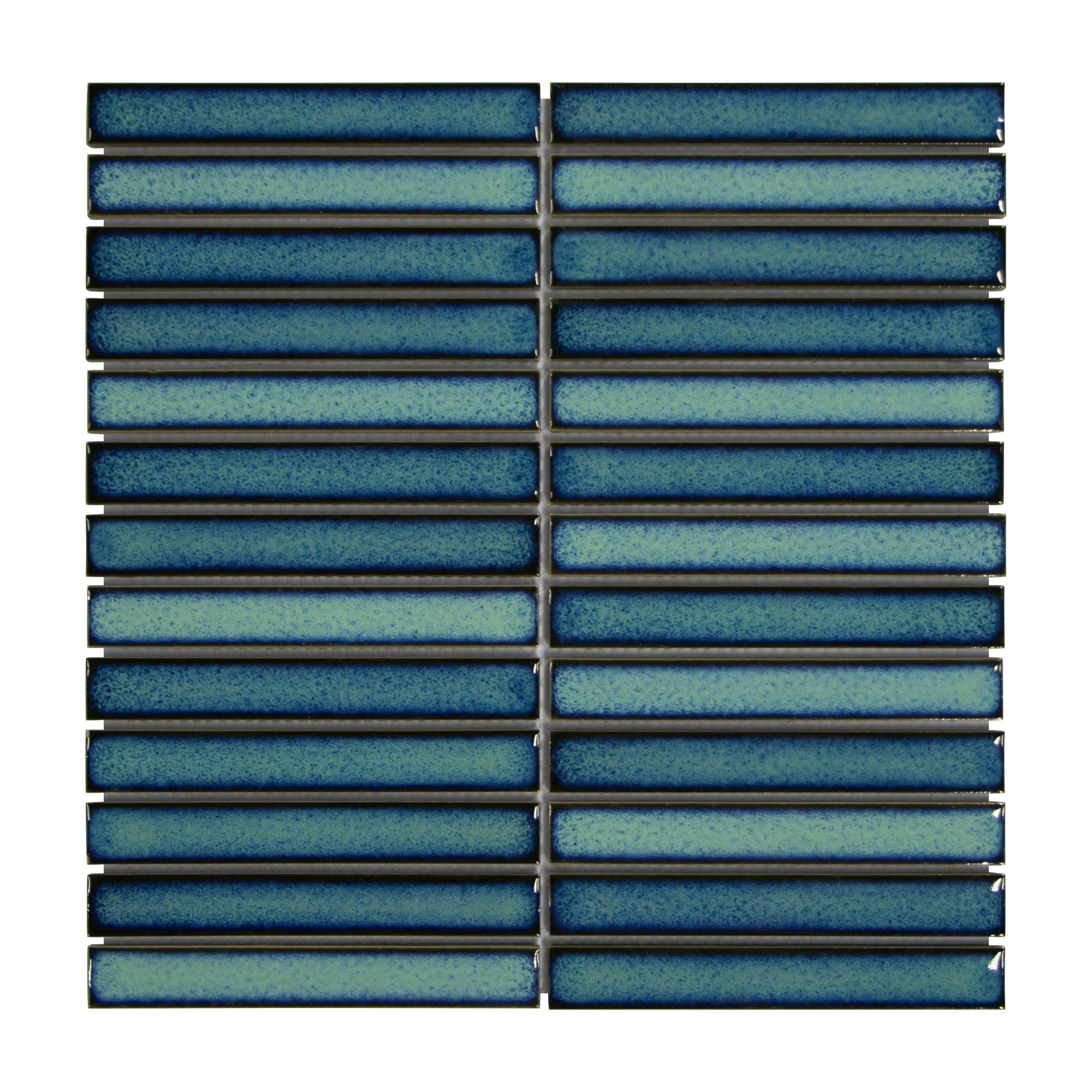 Kit Kat Blue Mixed Porcelain Floor and Wall Mosaic Tile