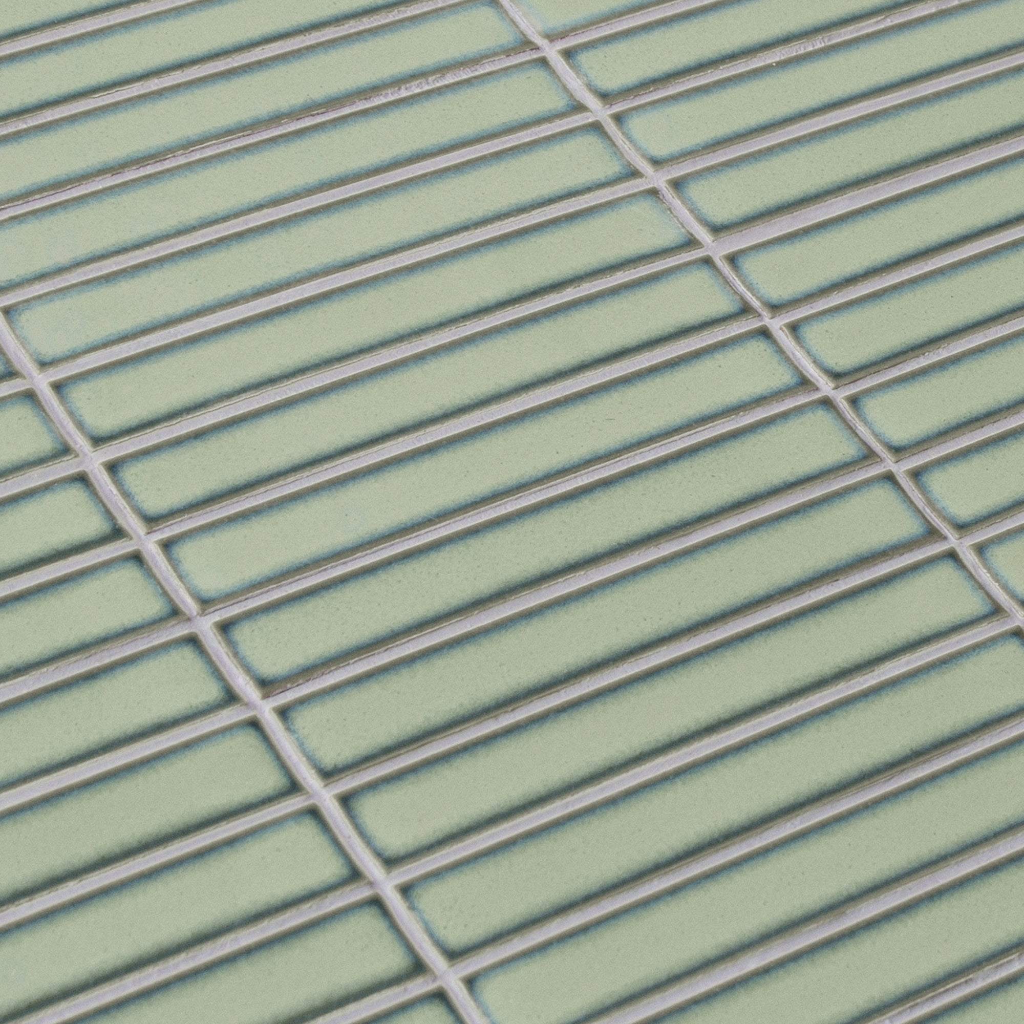 Kit Kat Green Porcelain Floor and Wall Mosaic Tile