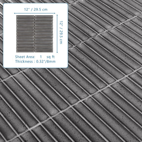 Kit Kat Gray Mixed Porcelain Floor and Wall Mosaic Tile