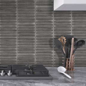 Kit Kat Gray Mixed Porcelain Floor and Wall Mosaic Tile