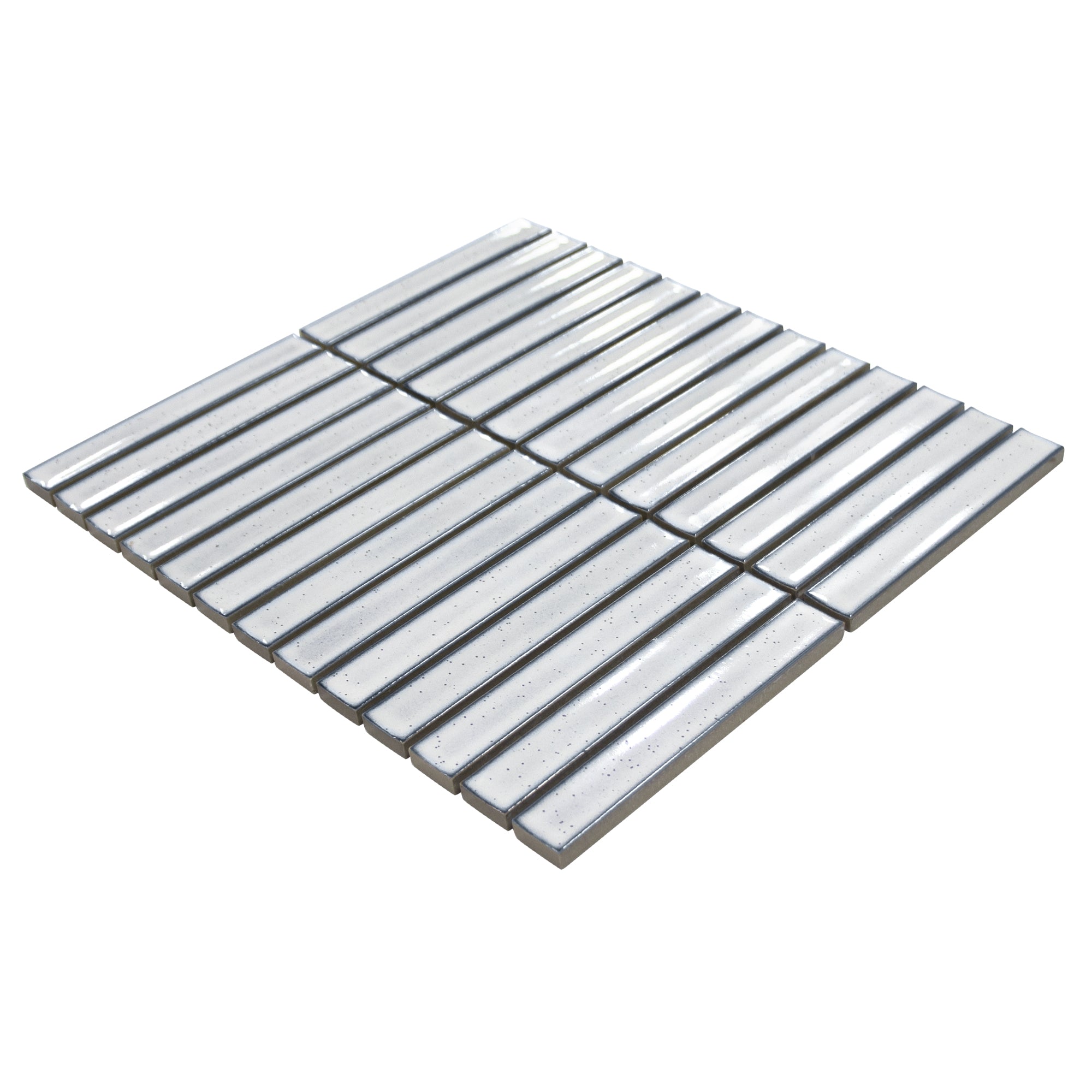 Kit Kat White Porcelain Floor and Wall Mosaic Tile