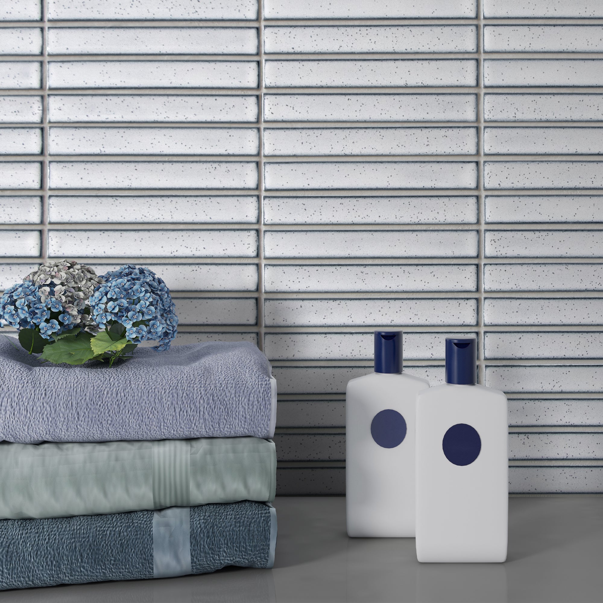 Kit Kat White Porcelain Floor and Wall Mosaic Tile