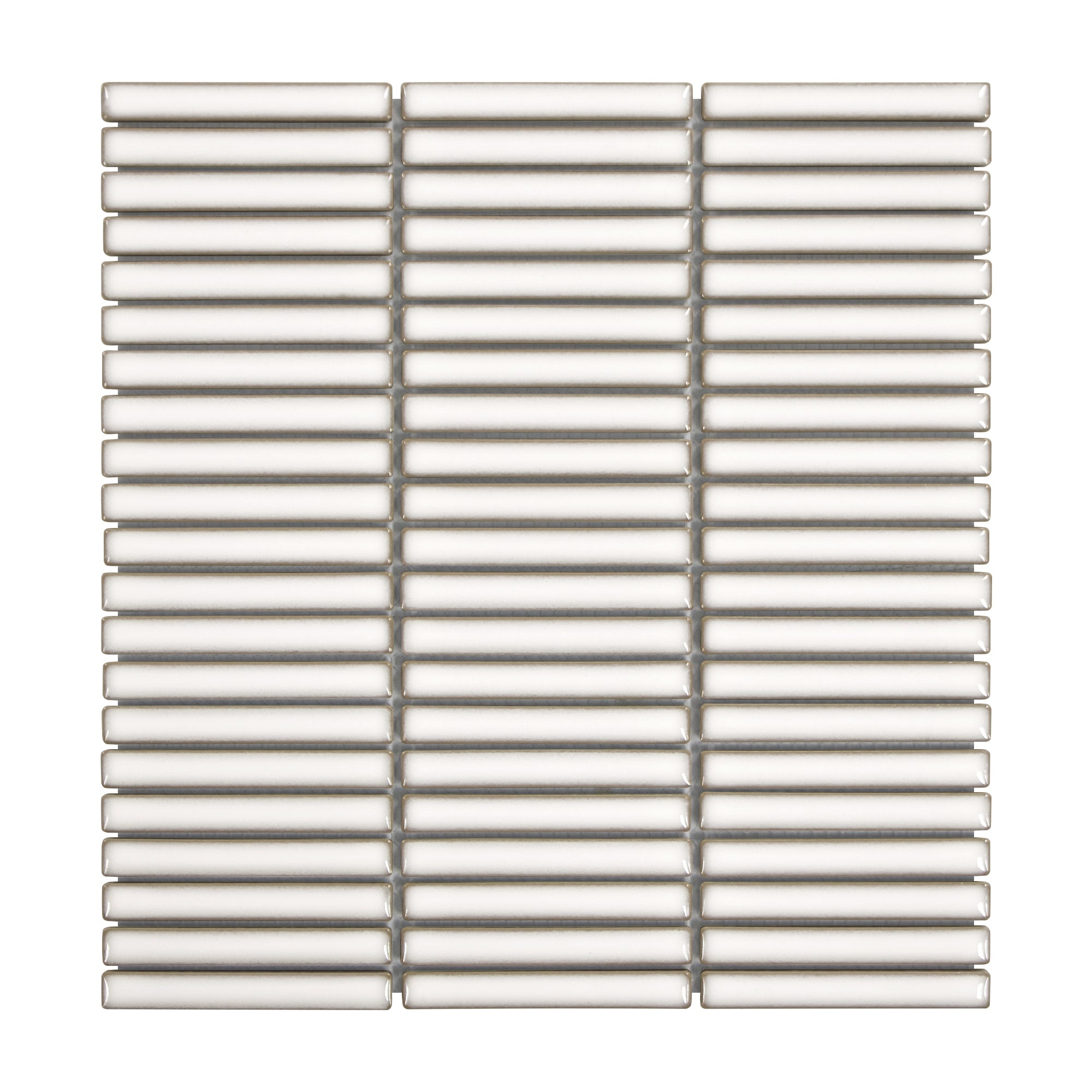 Kit Kat White Porcelain Floor and Wall Mosaic Tile