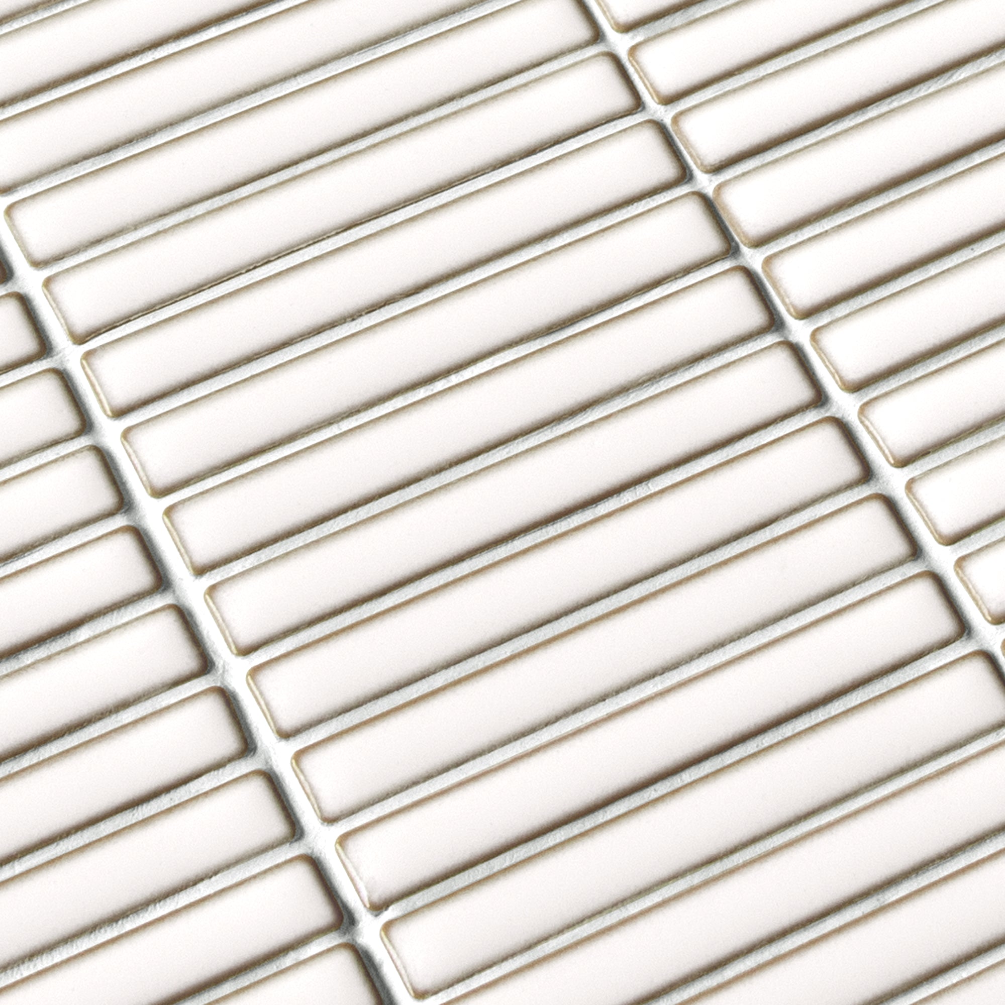 Kit Kat White Porcelain Floor and Wall Mosaic Tile