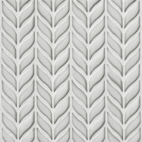 Glazed White Leaf Waterjet Recycled Glass Floor And Wall Mosaic Tile
