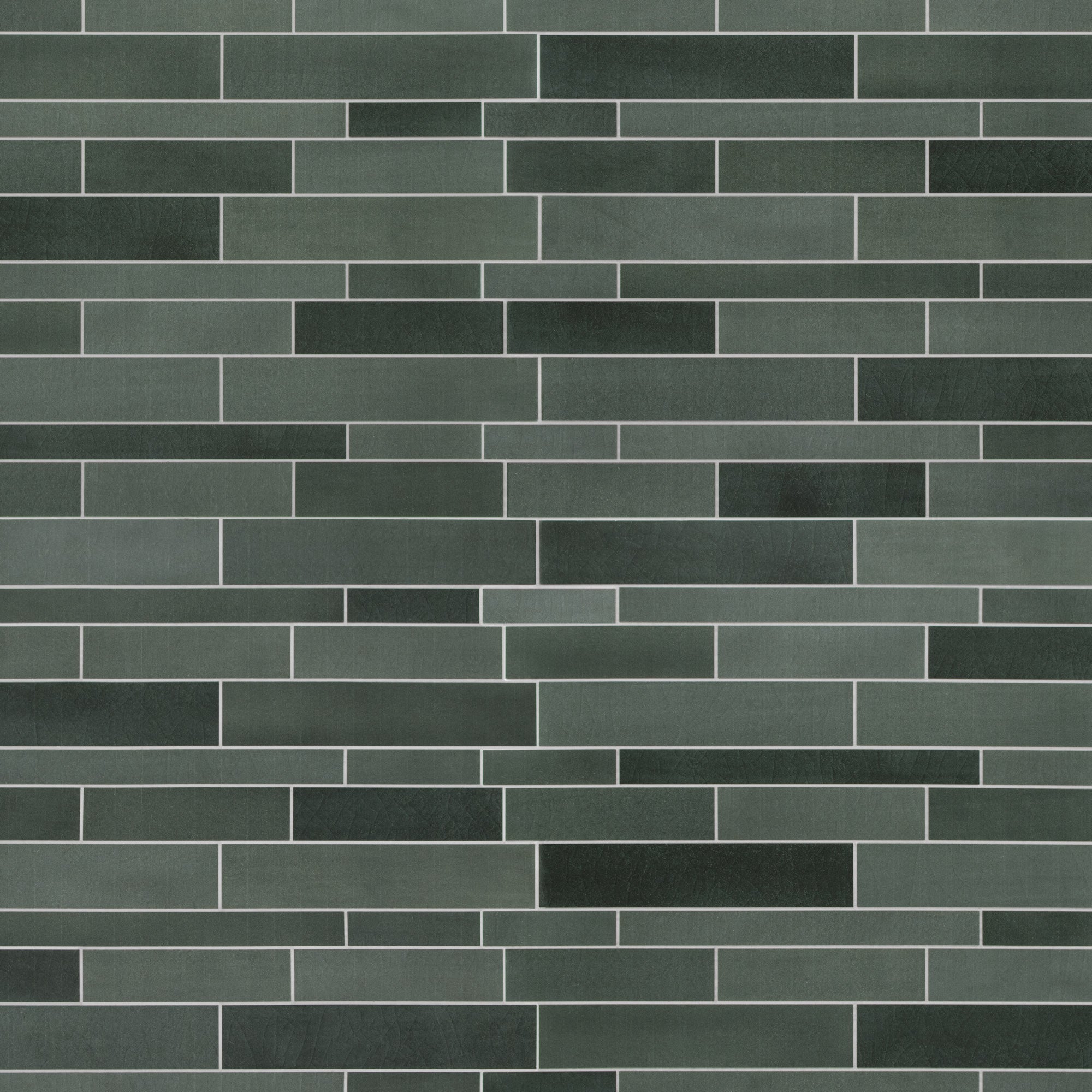 Interlocking Green Mixed Peel and Stick Tile