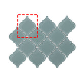 Arabesque Lantern Blue Glass Wall Mosaic Tile
