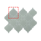 Arabesque Lantern Gray Glass Wall Mosaic Tile