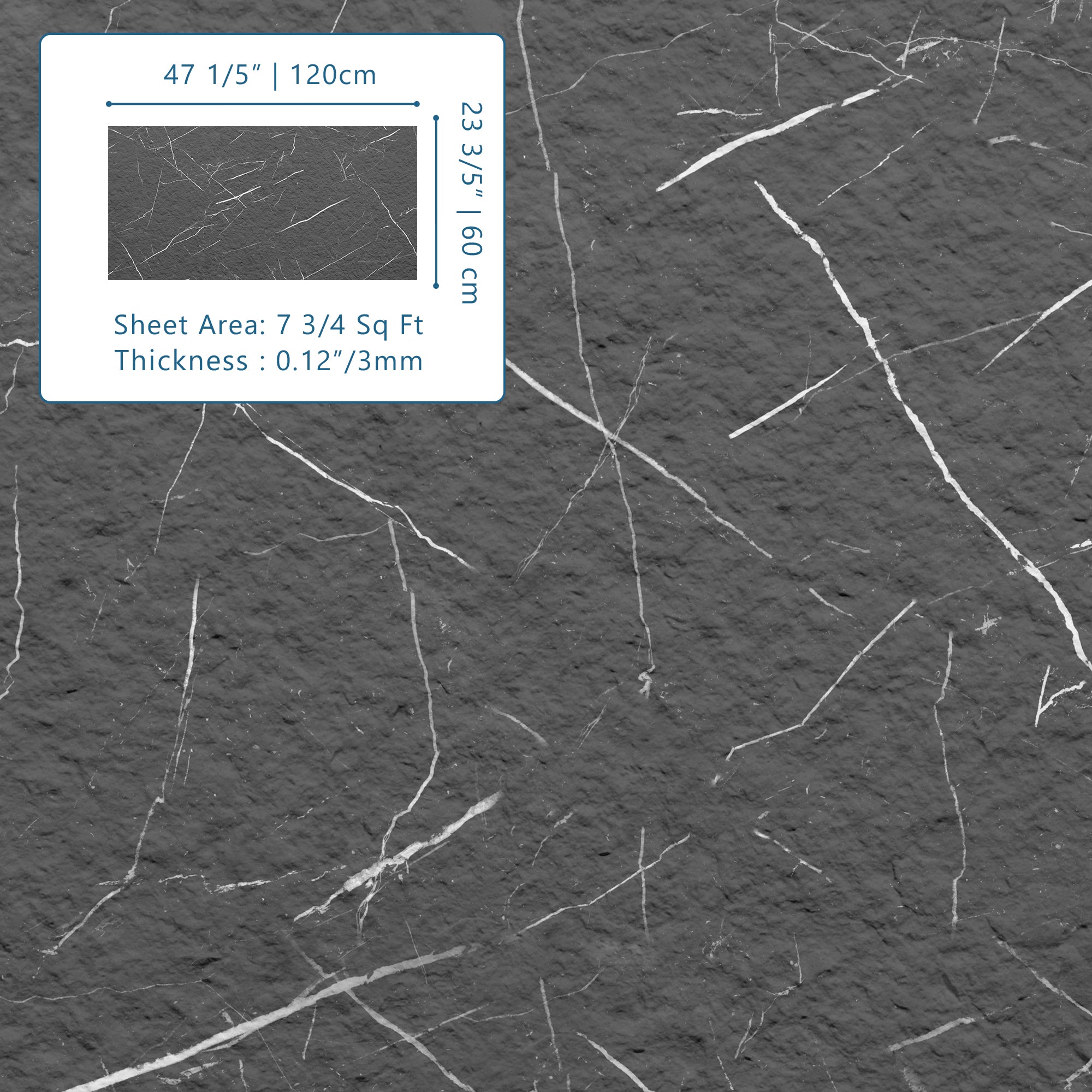 Black Marquina Flexible Stone Wall Covering
