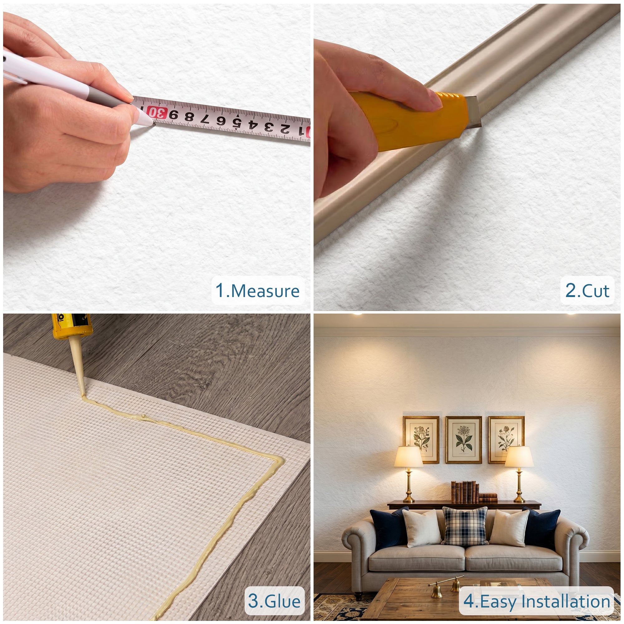 White Quartz Flexible Stone Wall Covering