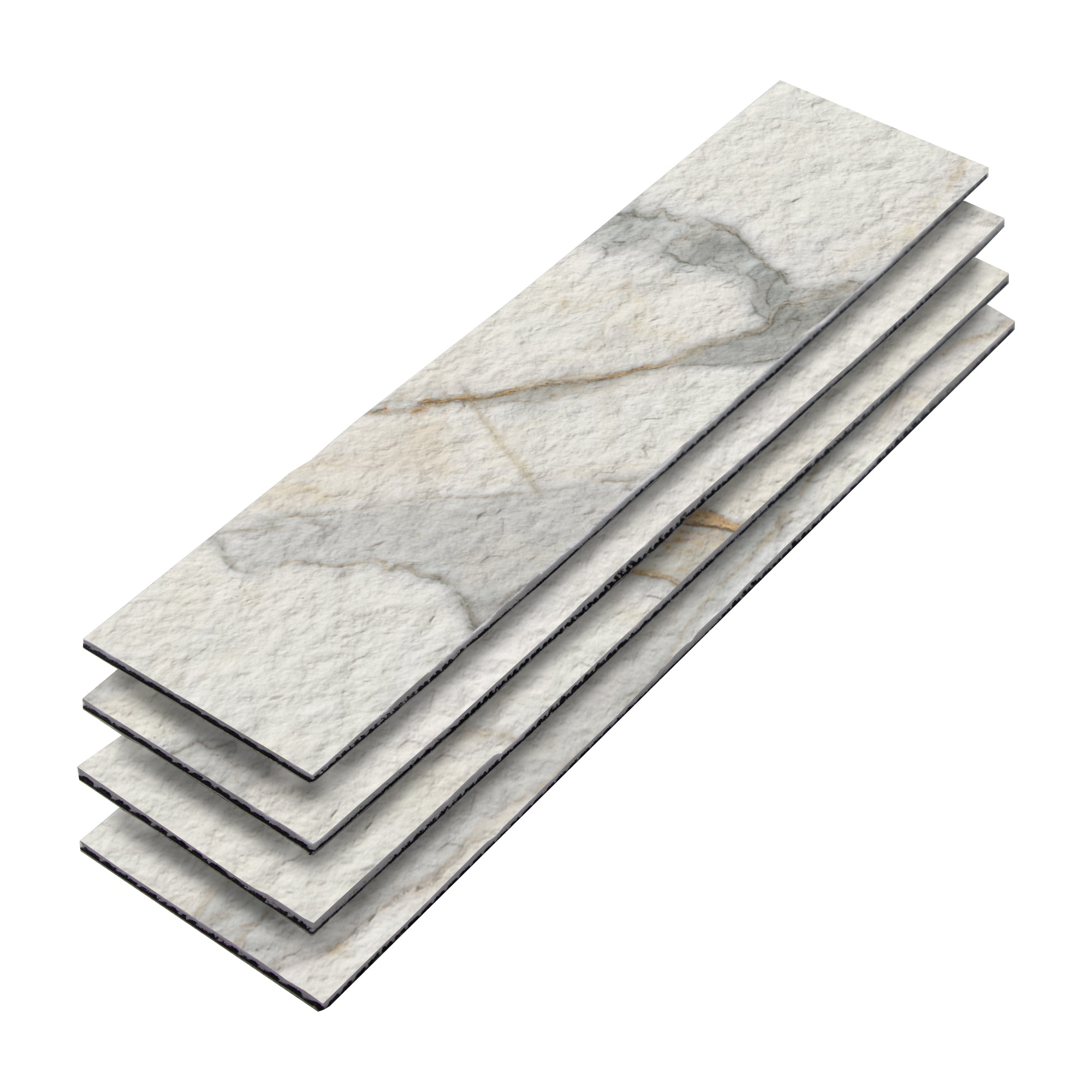 Carrara White Flexible Stone Peel and Stick Tile