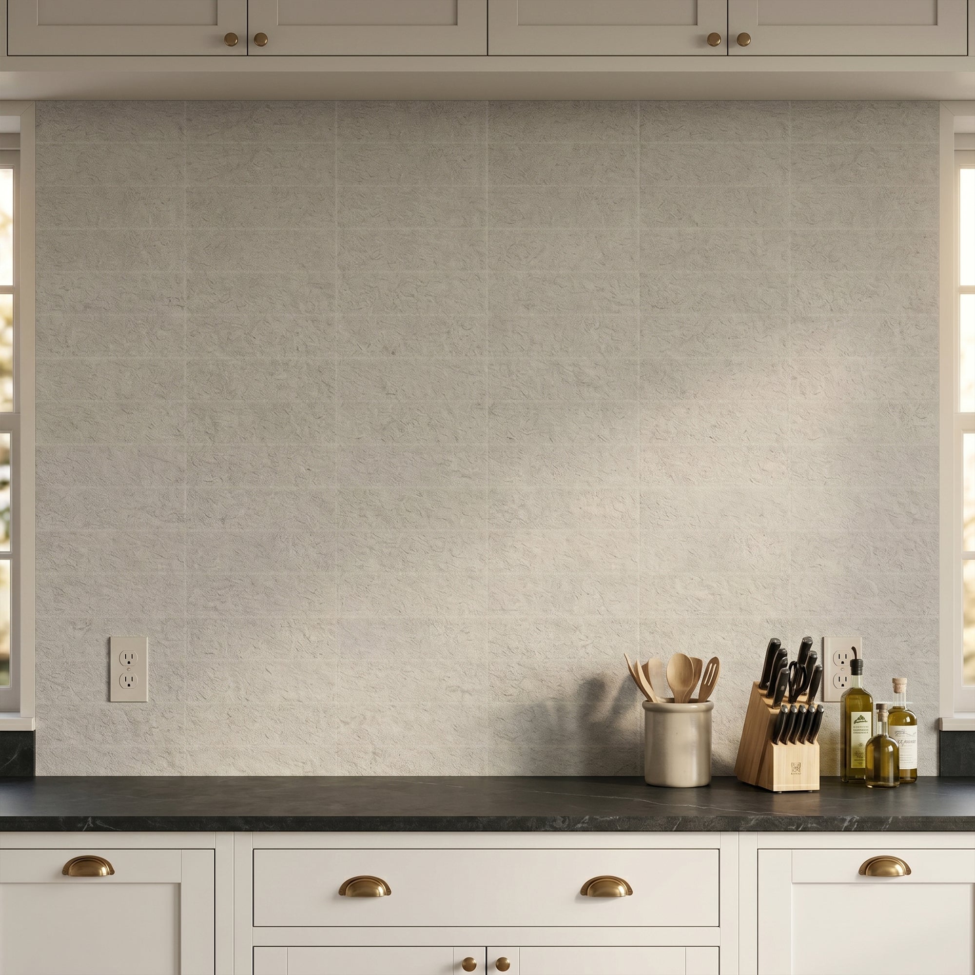 Limestone Flexible Stone Peel and Stick Tile