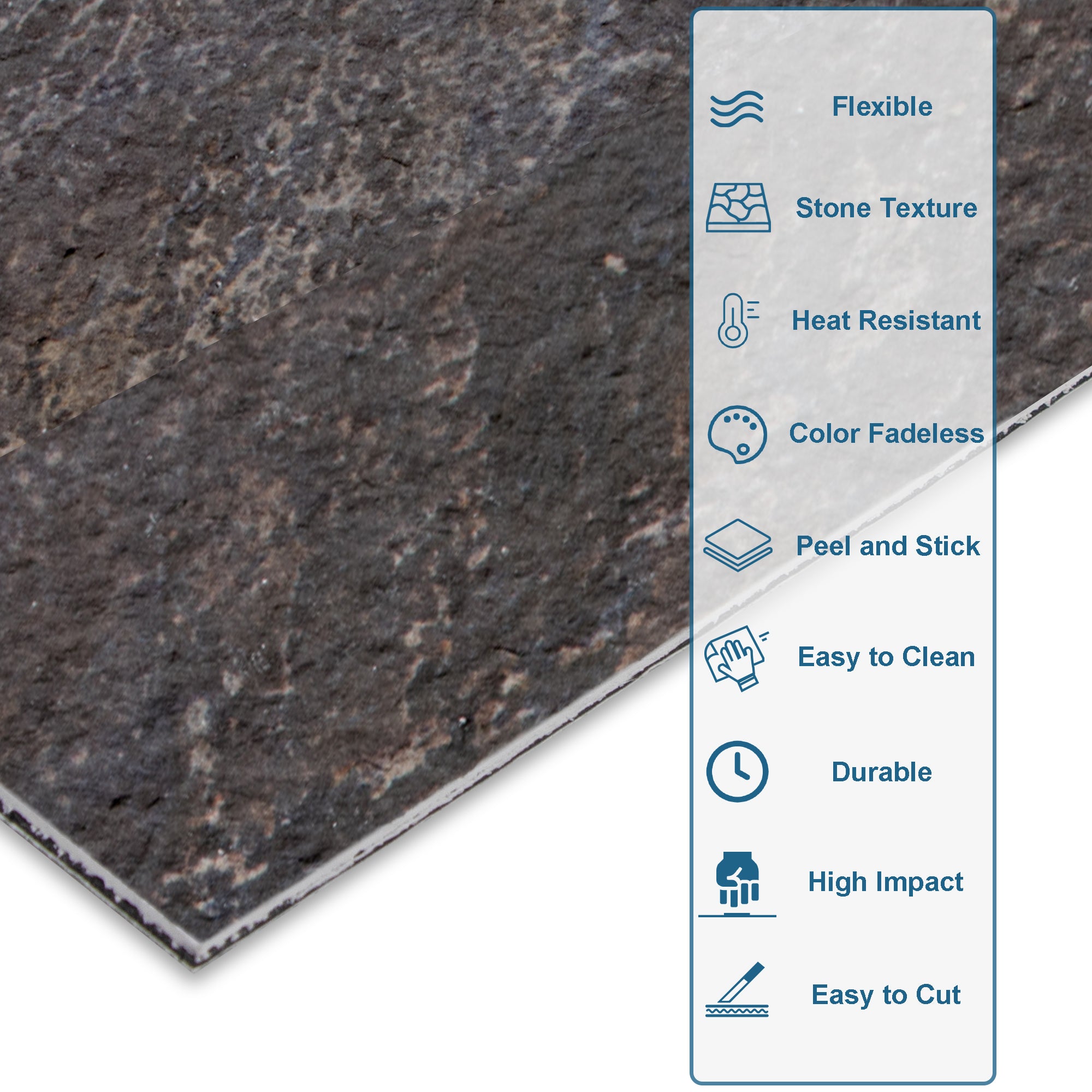 Oxide Flexible Stone Peel and Stick Tile