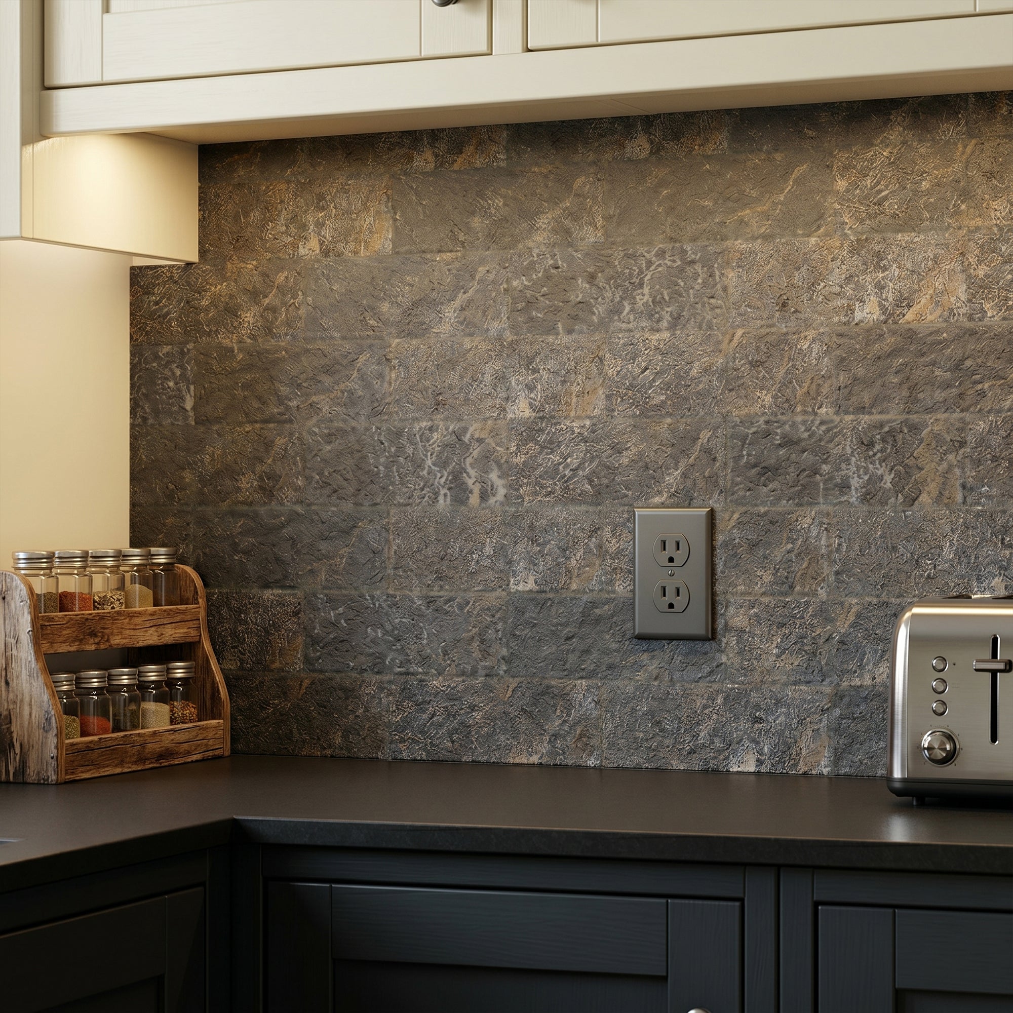 Oxide Flexible Stone Peel and Stick Tile