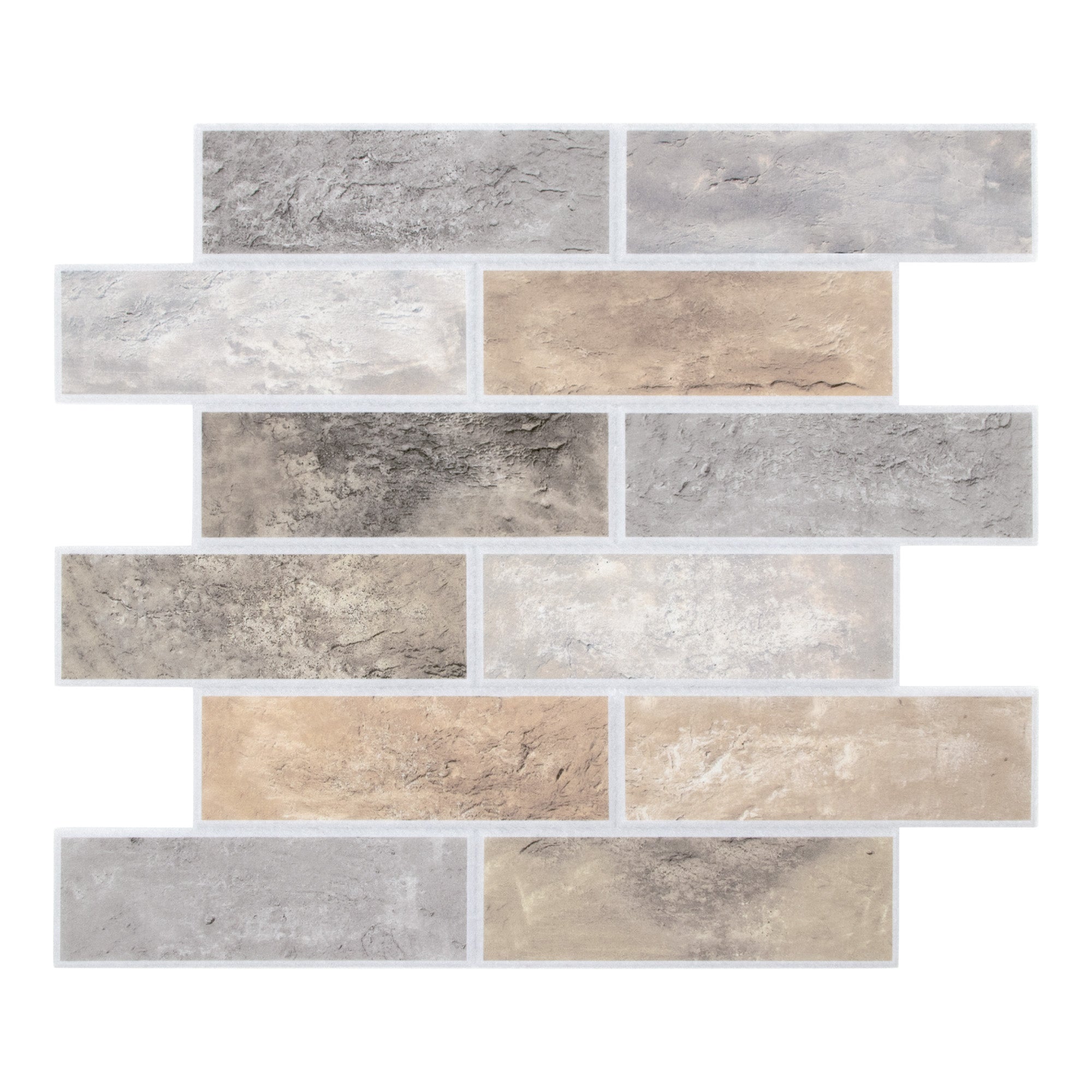 Faux Brick Brown Mixed PET Acoustic Felt Tile