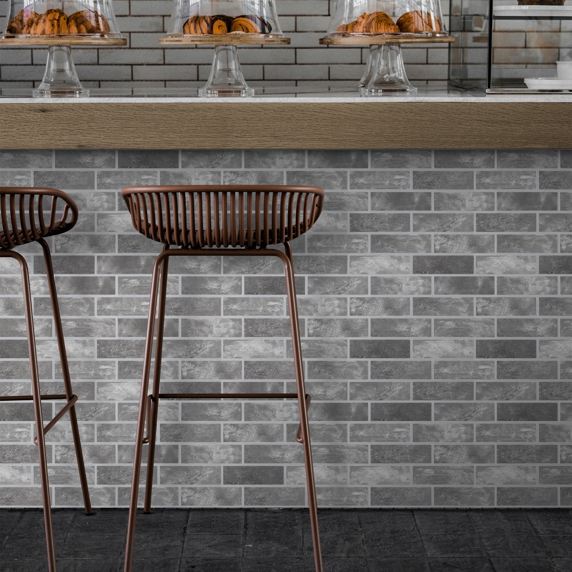 Faux Brick Grey PET Acoustic Felt Tile