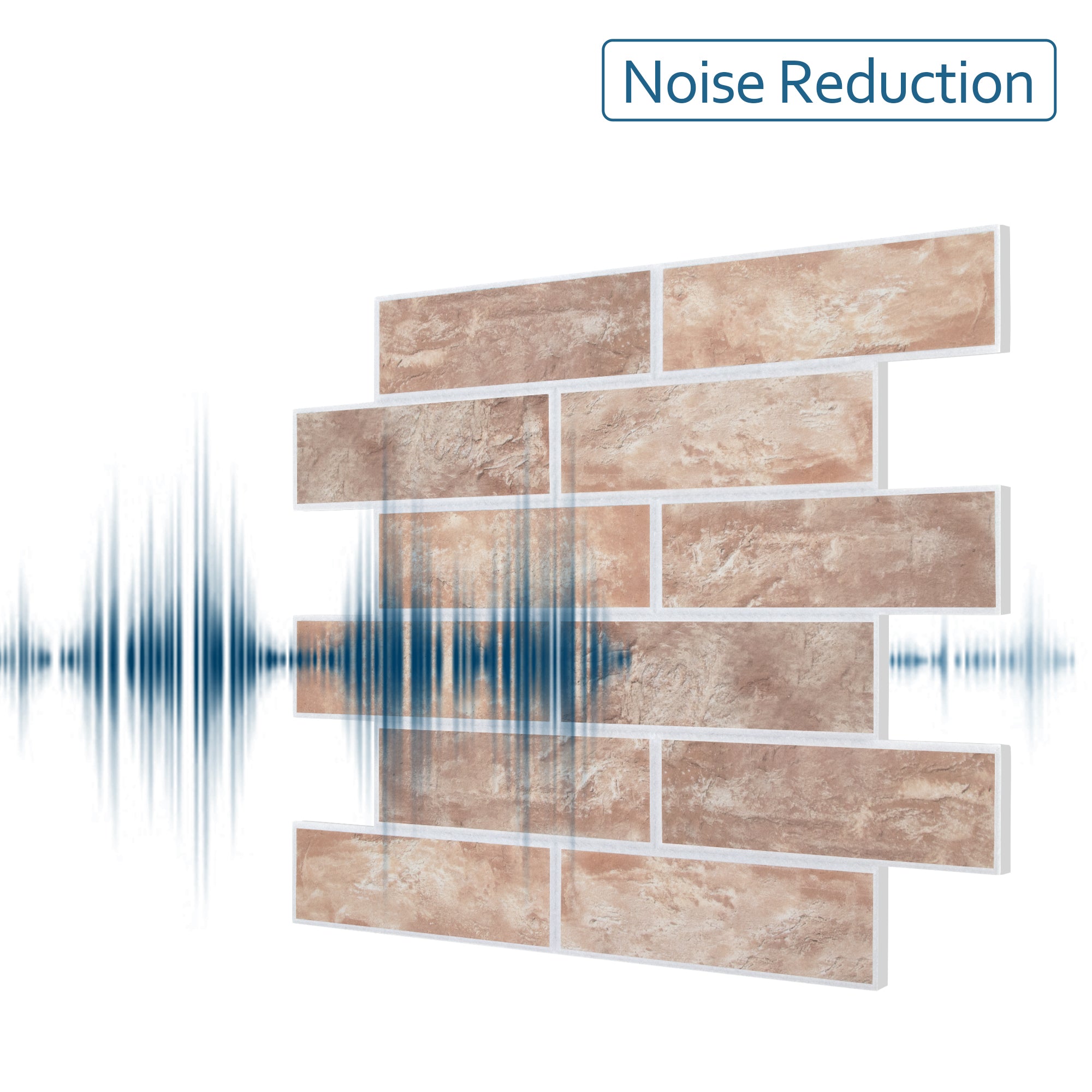 Faux Brick Rustic PET Acoustic Felt Tile