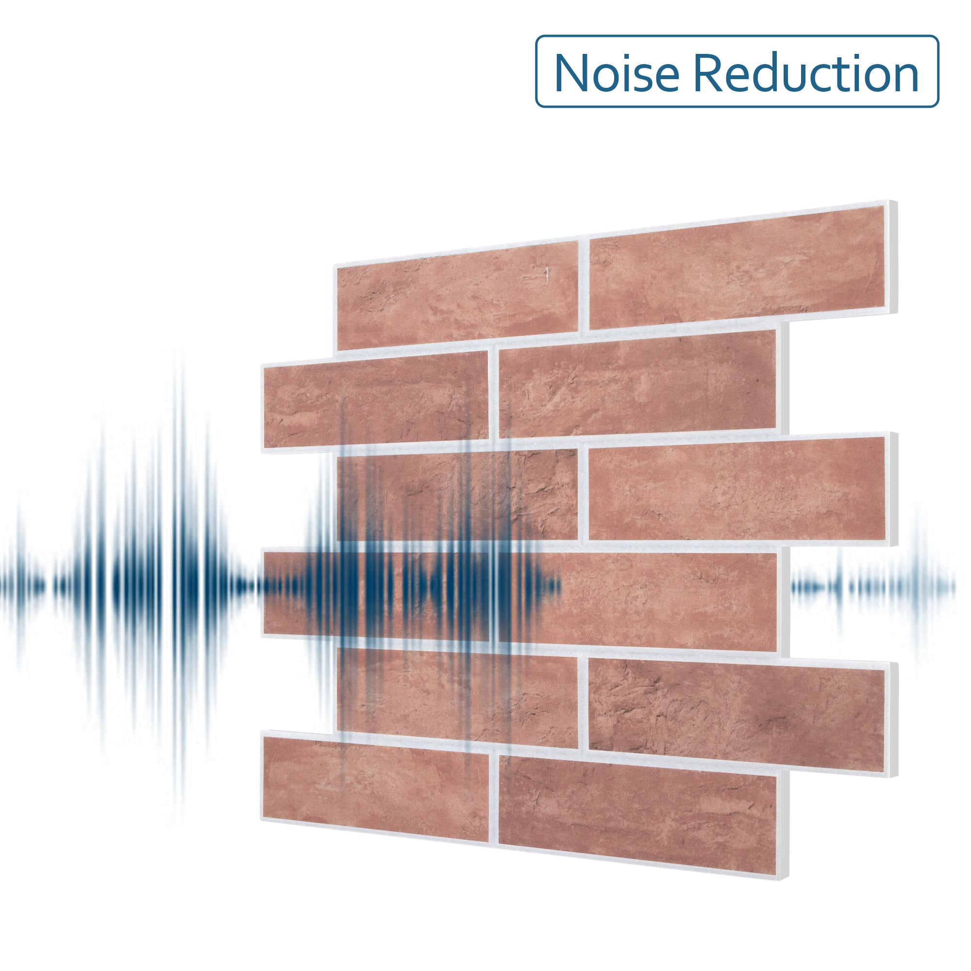 Faux Brick Red PET Acoustic Felt Tile