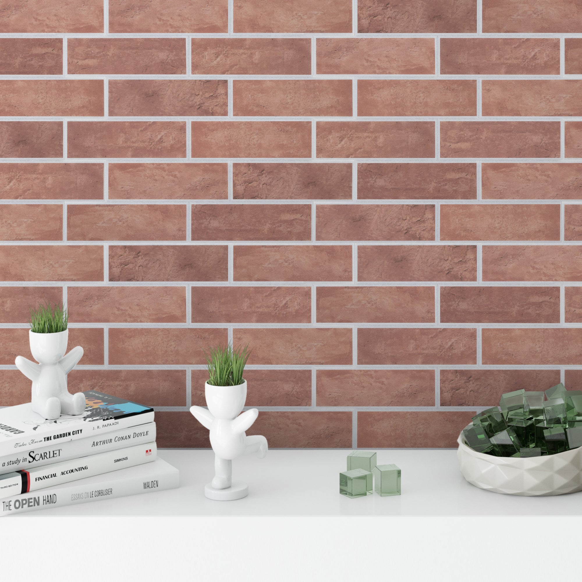 Faux Brick Red PET Acoustic Felt Tile