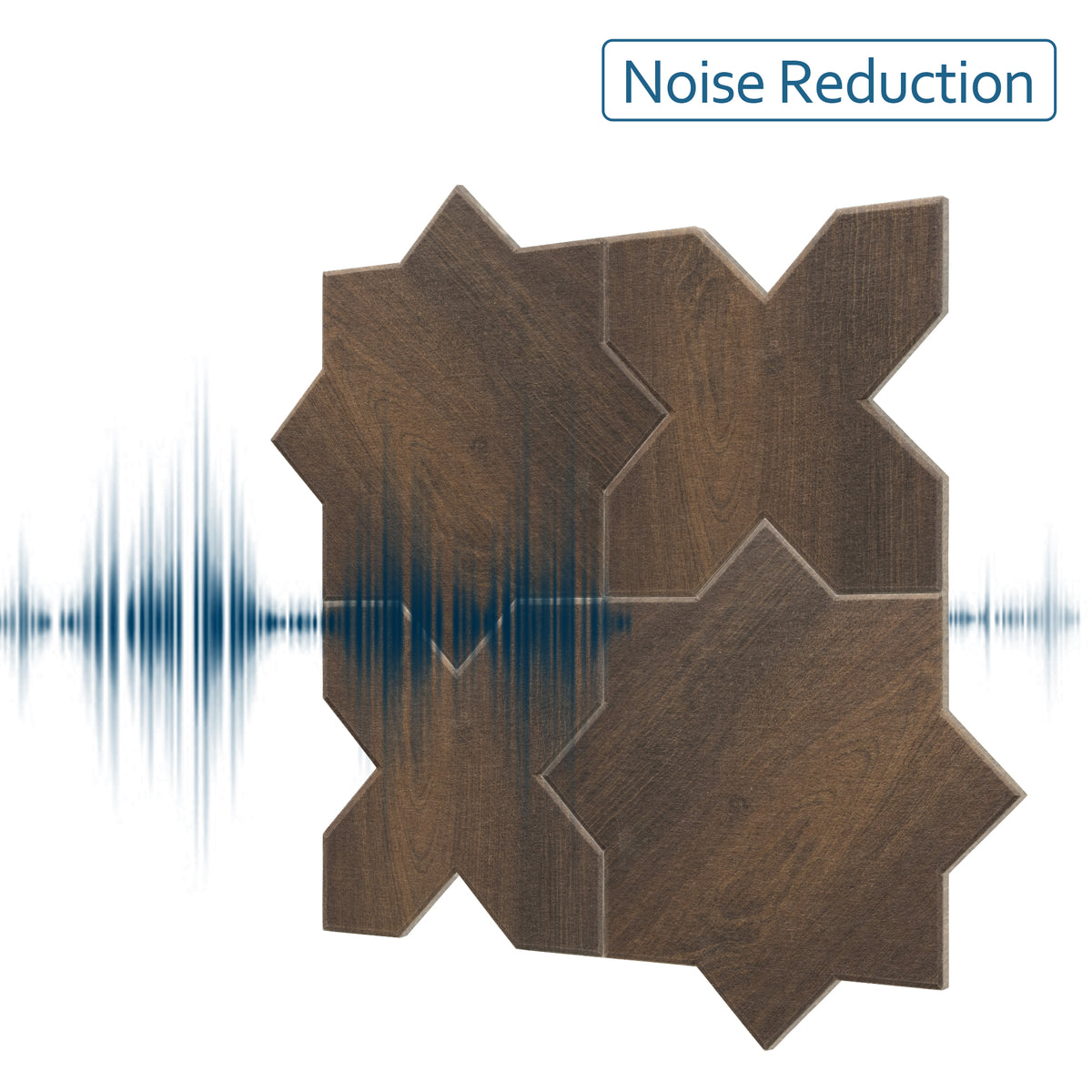 Star & Cross Walnut PET Acoustic Felt Tile