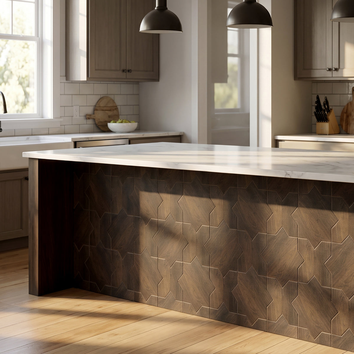 Star & Cross Walnut PET Acoustic Felt Tile