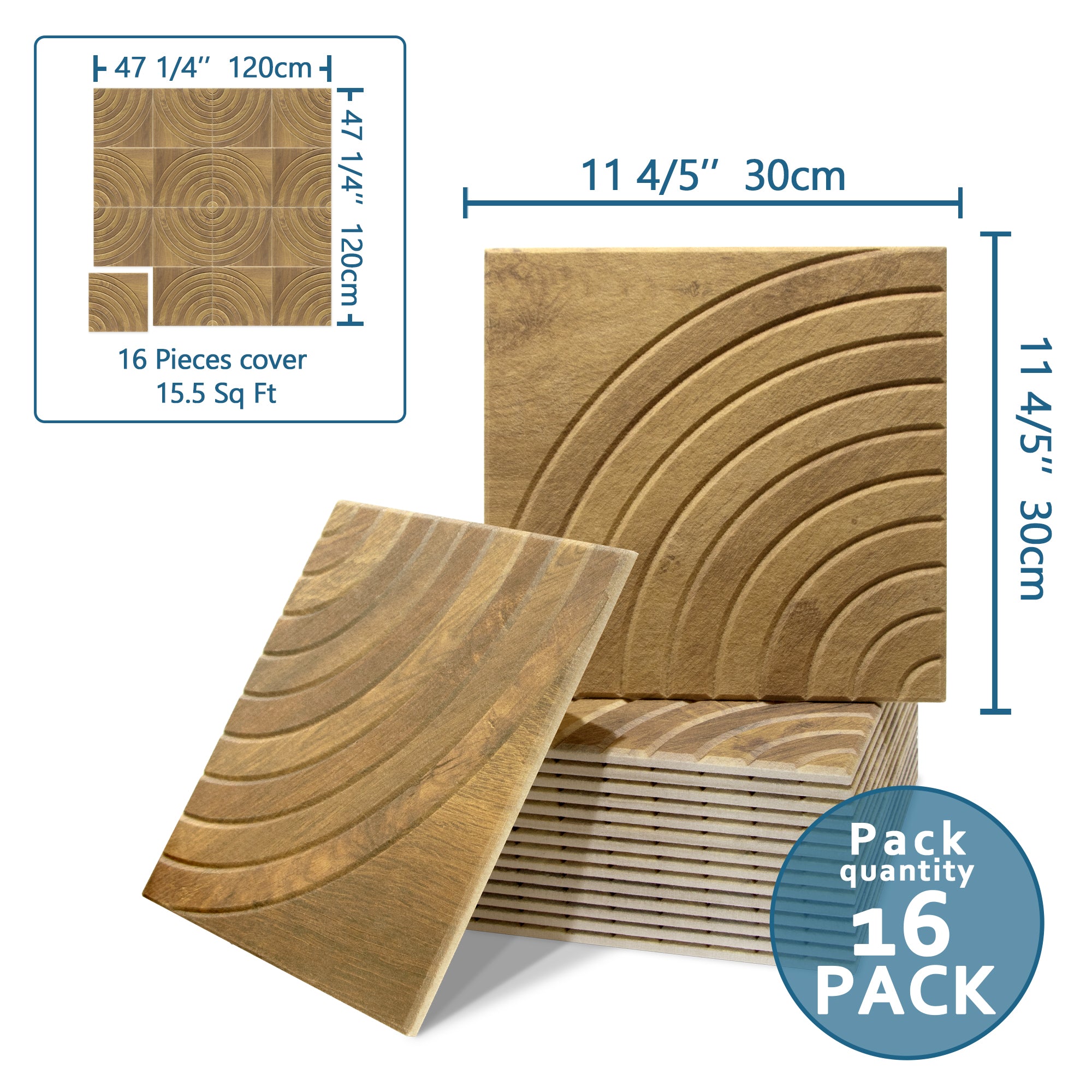 Target Natural Oak PET Acoustic Felt Tile