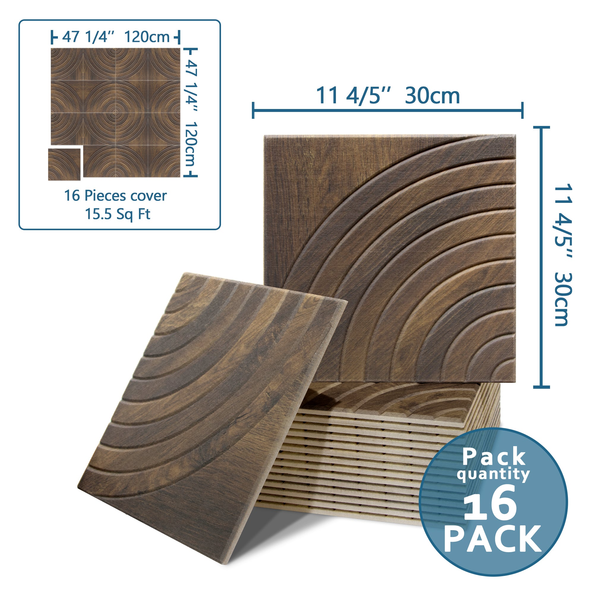Target Walnut PET Acoustic Felt Tile