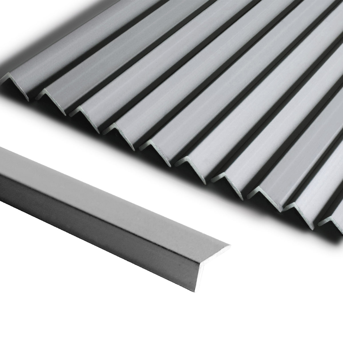 10 Pieces Aluminium Peel and Stick Backsplash Trim, 12Inch Grey Matte