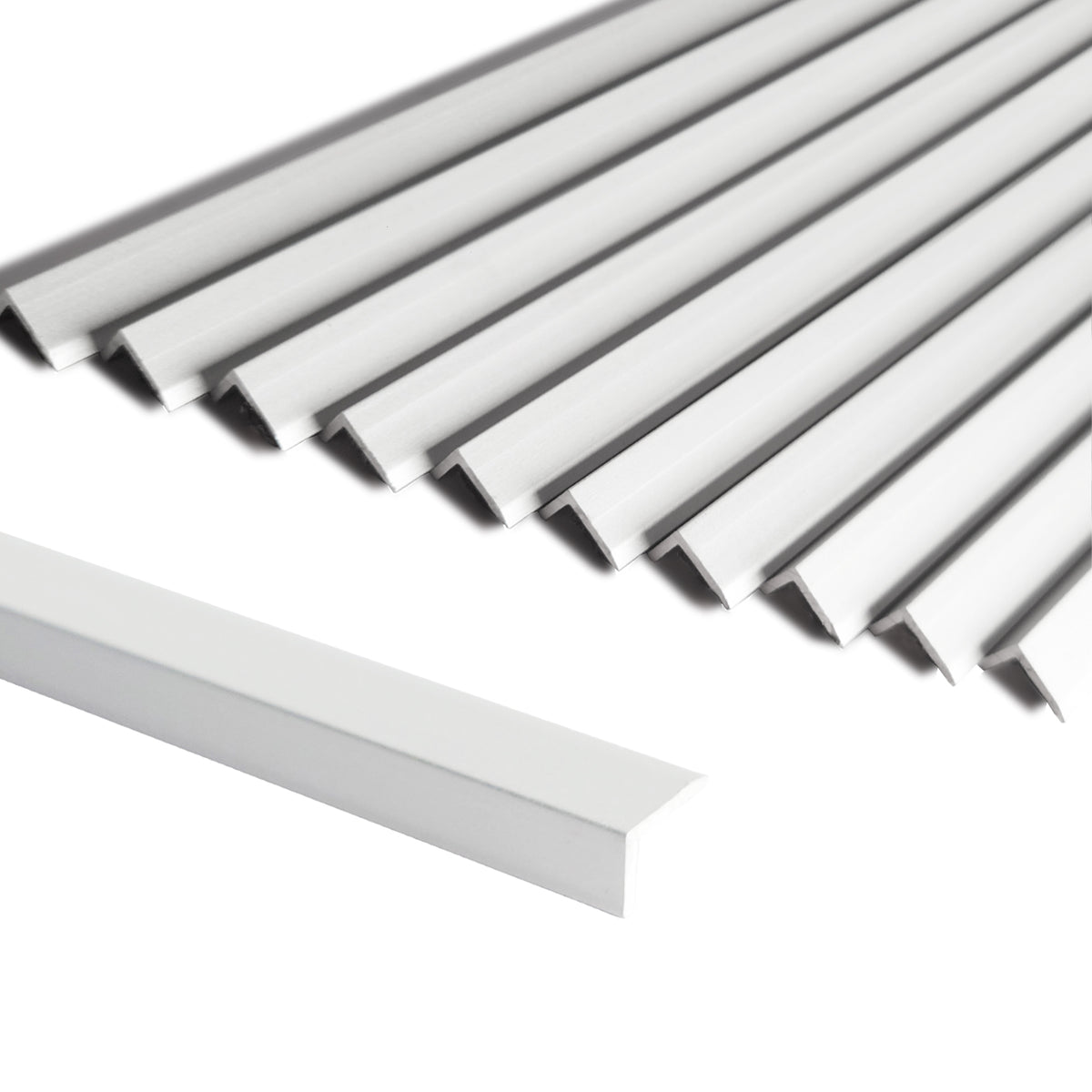 10 Pieces Aluminium Peel and Stick Backsplash Trim, 12Inch Silver Matte