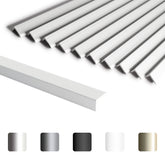 10 Pieces Aluminium Peel and Stick Backsplash Trim, 12Inch Silver Matte