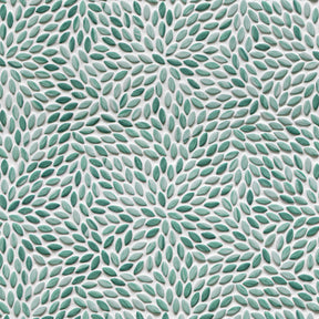 Flower Green Recycled Glass Floor And Wall Mosaic Tile