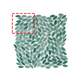 Flower Green Recycled Glass Floor and Wall Mosaic Tile