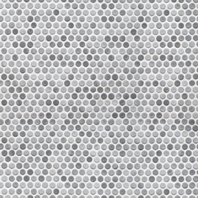 Penny Round Gray Mixed Recycled Glass Floor And Wall Mosaic Tile