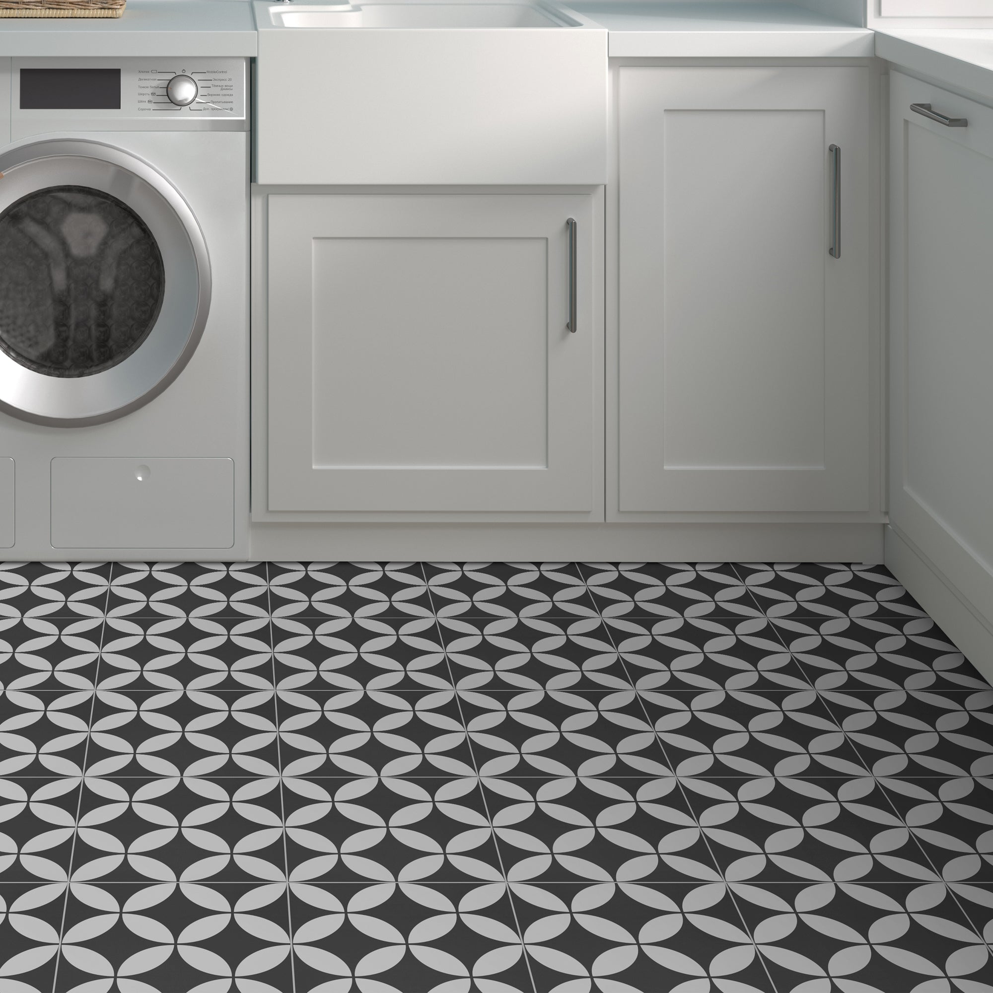 9" x 9" Coin Peel and Stick Floor and Wall Tile